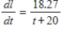 <strong>Suppose the rate of change of the expected life span l at birth of people born in the United States can be modeled by where t is the number of years past 1920. Use integration and the data point for 2007, to find the function that models the life span. If it's necessary, round your calculations to three decimal places, </strong> A) B) C) D) E)