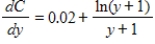 Suppose that the marginal propensity to consume is (in billions of dollars), and that consumption is $5.33 billion when disposable income is 0. Find the national consumption function. If it's necessary, round your calculations to four decimal places. 