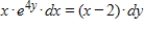 Find the particular solution to the given differential equation. , when 