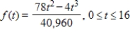 <strong>Suppose in a small city the response time t (in minutes) of the fire company is given by the probability density function . For a fire chosen at random, find the probability that the response time is 10 minutes or less. Round your answer to three decimal places. β</strong> A)0.242 B)0.567 C)0.391 D)0.758 E)0.609