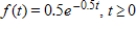 In a manufacturing process involving several machines, the average down time t (in hours) for a machine that needs repair has the probability density function   . Find the probability that a failed machine's down time is 4 hours or more. Round your answer to three decimal places. ​