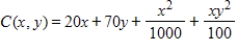 <strong>Suppose that the total cost of producing 1 unit of a product is given by   dollars, where x represents the cost per pound of raw materials and y represents the hourly rate for labor. The present cost for raw materials is $11 per pound and the present hourly rate for labor is $24. How will an increase of $1 per hour in labor costs affect the total cost? Round your answer to the nearest cent. ​</strong> A)The total cost will increase approximately $75.28 if labor costs increase to $25 per hour. B)The total cost will increase approximately $77.41 if labor costs increase to $25 per hour. C)The total cost will increase approximately $133.36 if labor costs increase to $25 per hour. D)The total cost will increase approximately $25.78 if labor costs increase to $25 per hour. E)The total cost will increase approximately $27.95 if labor costs increase to $25 per hour. <div style=padding-top: 35px> 