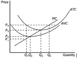 Figure 14-2 -Refer to Figure 14-2.When price rises from P₃ to P4,which of the following does the firm find