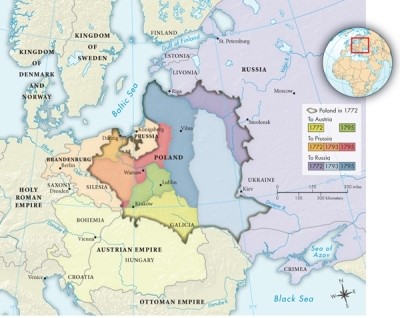 <strong>According to Map 16.1: The Partition of Poland, 1772-1795, which power or powers participated in the partition of 1793? </strong> A)Prussia and Austria B)Prussia, Russia, and Austria C)Austria D)Prussia and Russia
