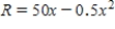 <strong>Find the marginal revenue for producing x units.(The revenue is measured in dollars.) </strong> A) dollars B) dollars C) 50 dollars D) dollars E) dollars