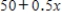 <strong>Find the marginal revenue for producing x units.(The revenue is measured in dollars.) </strong> A) dollars B) dollars C) 50 dollars D) dollars E) dollars