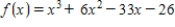 <strong>Find the second derivative for the function and solve the equation </strong> A) -2 B) 1 C) 0 D) 26 E) 33