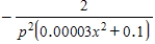 <strong>Find the rate of change of x with respect to p. , </strong> A) B) C) D) E) 