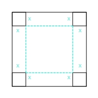 <strong>Volume.A rectangular box with a square base is to be formed from a square piece of metal with 54-inch sides.If a square piece with side x is cut from each corner of the metal and the sides are folded up to form an open box,the volume of the box is What value of x will maximize the volume of the box? </strong> A) 27 B) 2 C) 9 D) 14 E) 1