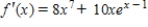 <strong>Find the derivative of </strong> A) B) C) D) E) 