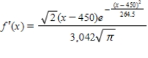 <strong>A survey of high school seniors from a certain school district who took the SAT has determined that the mean score on the mathematics portion was 450 with a standard deviation of 11.5.By a normal probability density function the data can be modeled as Find the derivative of the model. </strong> A) B) C) D) E) 