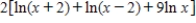 <strong>Use the properties of logarithms to expand </strong> A) B) C) D) E) 