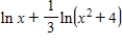 <strong>Use the properties of logarithms to write the expression as a sum,difference,or multiple of logarithms.</strong> A) B) C) D) E) 