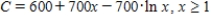 The cost of producing x units of a product is modeled by Find the average cost function 
