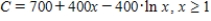 The cost of producing x units of a product is modeled by Find the minimum average cost analytically.Round your answer to two decimal places. 