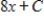 <strong>Find the indefinite integral and check your result by differentiation. </strong> A) B) C) D) E)