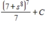 <strong>Find the indefinite integral of the following function and check the result by differentiation. </strong> A) B) C) D) E) none of the above