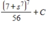<strong>Find the indefinite integral of the following function and check the result by differentiation. </strong> A) B) C) D) E) none of the above