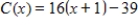 <strong>The marginal cost of a product is modeled by ,when x = 8,C = 9.Find the cost function. </strong> A) B) C) D) E)