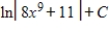 <strong>Find the indefinite integral. </strong> A) B) C) D) integral does not exist E) none of the above