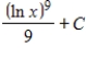 <strong>Find the indefinite integral. </strong> A) B) C) D) E) none of the above