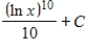 <strong>Find the indefinite integral. </strong> A) B) C) D) E) none of the above