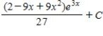 <strong>Use integration by parts to evaluate Note that evaluation may require integration by parts more than once. </strong> A) B) C) D) E) 