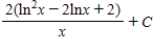 <strong>Find the indefinite integral. </strong> A) B) C) D) E)
