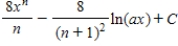 <strong>Use integration by parts to find the integral below. ,( , ) </strong> A) B) C) D) E)