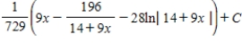 <strong>Use a table of integrals with forms involving to find </strong> A) B) C) D) E)