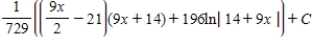 <strong>Use a table of integrals with forms involving to find </strong> A) B) C) D) E)