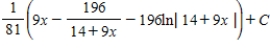 <strong>Use a table of integrals with forms involving to find </strong> A) B) C) D) E)
