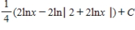 <strong>Use a table of integrals to find the indefinite integral </strong> A) B) C) D) E) 