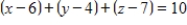 <strong>Find the equation of the sphere that has the points and as endpoints of a diameter. </strong> A) B) C) D) E)