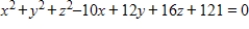 <strong>Find the center and radius of the sphere whose equation is Round your answer to two decimal places,where applicable. </strong> A) center: ; radius: 2.00 B) center: ; radius: 2.00 C) center: ; radius: 8.00 D) center: ; radius: 4.00 E) center: ; radius: 8.00
