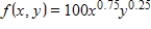 <strong>A manufacturer estimates the Cobb-Douglas production function to be given by Estimate the production levels when and </strong> A) 135,540 units B) 122,560 units C) 131,601 units D) 145,330 units E) 112,745 units