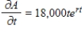 <strong>The value of an investment of $18,000 after t years in an account for which the interest rate r is compounded continuously is given by the function dollars.Write the partial derivative </strong> A) B) C) D) E)