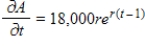 <strong>The value of an investment of $18,000 after t years in an account for which the interest rate r is compounded continuously is given by the function dollars.Write the partial derivative </strong> A) B) C) D) E)