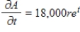 <strong>The value of an investment of $18,000 after t years in an account for which the interest rate r is compounded continuously is given by the function dollars.Write the partial derivative </strong> A) B) C) D) E)