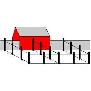<strong>A rancher plans to use an existing stone wall and the side of a barn as a boundary for two adjacent rectangular corrals.Fencing for the perimeter costs 10 per foot.To separate the corrals,a fence that costs 8 per foot will divide the region.The total area of the two corrals is to be 7,000 square feet.Use Lagrange multipliers to find the dimensions that will minimize the cost of the fencing. </strong> A) dimensions: 50 feet by 70 feet B) dimensions: 140 feet by 50 feet C) dimensions: 25 feet by 70 feet D) dimensions: 35 feet by 50 feet E) dimensions: 25 feet by 35 feet