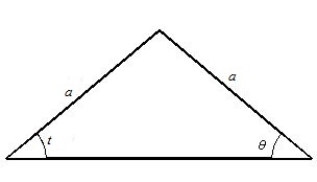 <strong>Solve the triangle for the indicated angle. </strong> A) angle θ: 53° B) angle θ: 42° C) angle θ: 56° D) angle θ: 37° E) angle θ: 27°