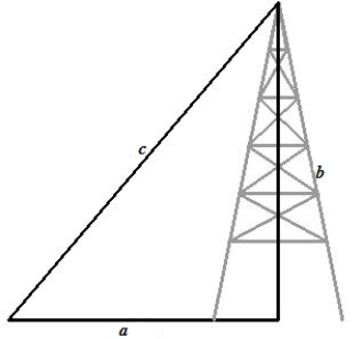 <strong>A guy wire is stretched from a broadcasting tower at a point 250 feet above the ground to an anchor 150 feet from the base (see figure).How long is the wire? </strong> A) 291.55 feet B) 193.65 feet C) 150.83 feet D) 412.31 feet E) 244.95 feet