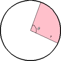 <strong>A sector of a circle is the region bounded by two radii of the circle and their intercepted arc (see figure). For a circle of radius r the area A of a sector of the circle with central angle θ (measured in radians)is given by A sprinkler system on a farm is set to spray water over a distance of 70 feet and rotates through an angle of 90°.Use the above given information to find the area of the region.Round your answer to two decimal places. </strong> A) 3,848.45 B) 1,225.00 C) 2,348.45 D) 5,348.45 E) 7,696.90