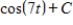 <strong>Find the indefinite integral of the following function. </strong> A) B) C) D) E)