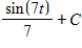 <strong>Find the indefinite integral of the following function. </strong> A) B) C) D) E)