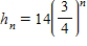 <strong>A ball is dropped from a height of 14 feet,and on each rebound it rises to its preceding height.Write an expression for the height of the nth rebound.</strong> A) B) C) D) E)