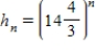<strong>A ball is dropped from a height of 14 feet,and on each rebound it rises to its preceding height.Write an expression for the height of the nth rebound.</strong> A) B) C) D) E)