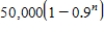 <strong>A company produces a new product for which it estimates the annual sales to be 5000 units.Suppose that in any given year 10% of the units (regardless of age)will become inoperative.How many units will be in use after n years? </strong> A) B) C) D) E)