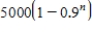<strong>A company produces a new product for which it estimates the annual sales to be 5000 units.Suppose that in any given year 10% of the units (regardless of age)will become inoperative.How many units will be in use after n years? </strong> A) B) C) D) E)
