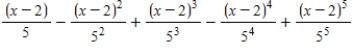 <strong>Write the first five terms of the power series </strong> A) B) C) D) E) 